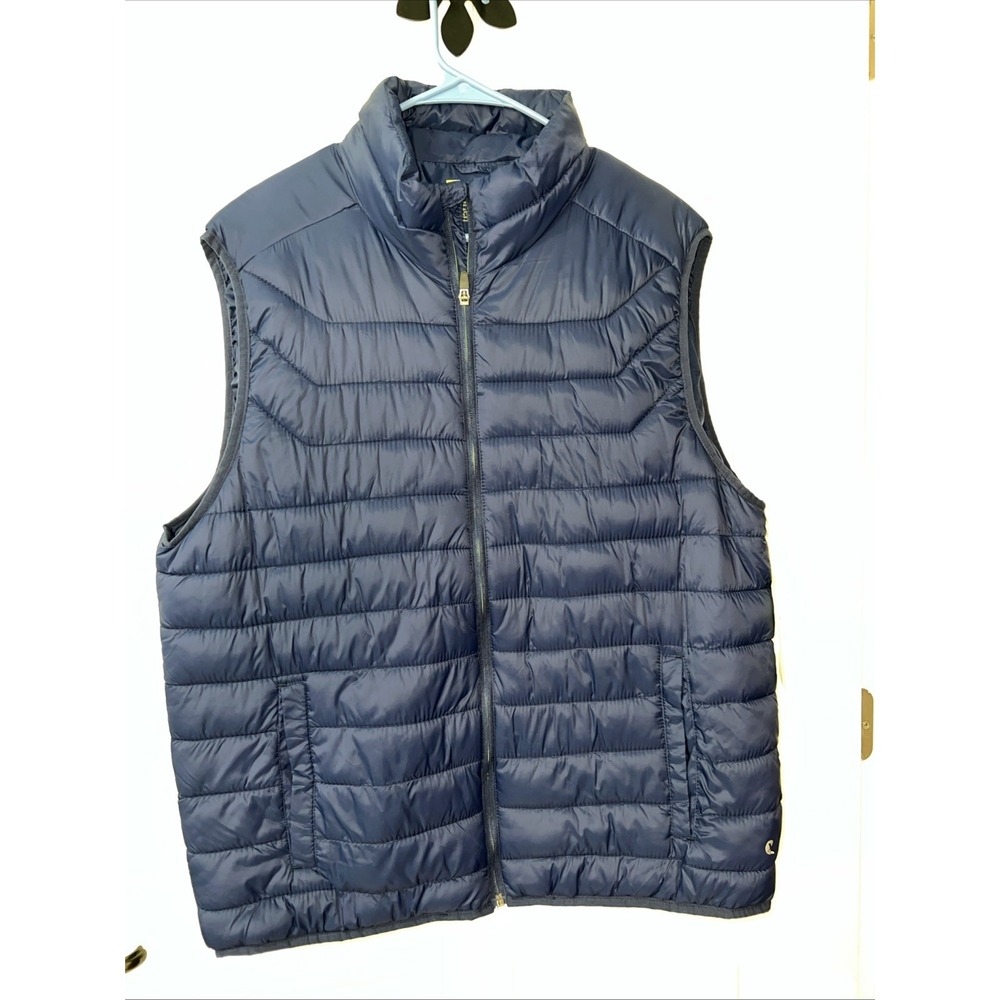 XERSION Men's Navy Nylon Puffy Lightweight Zip Vest Size XL NWT-$40